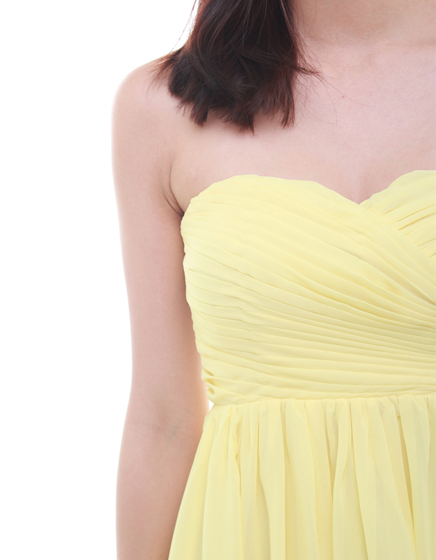 Cleo Dress in Pastel Yellow